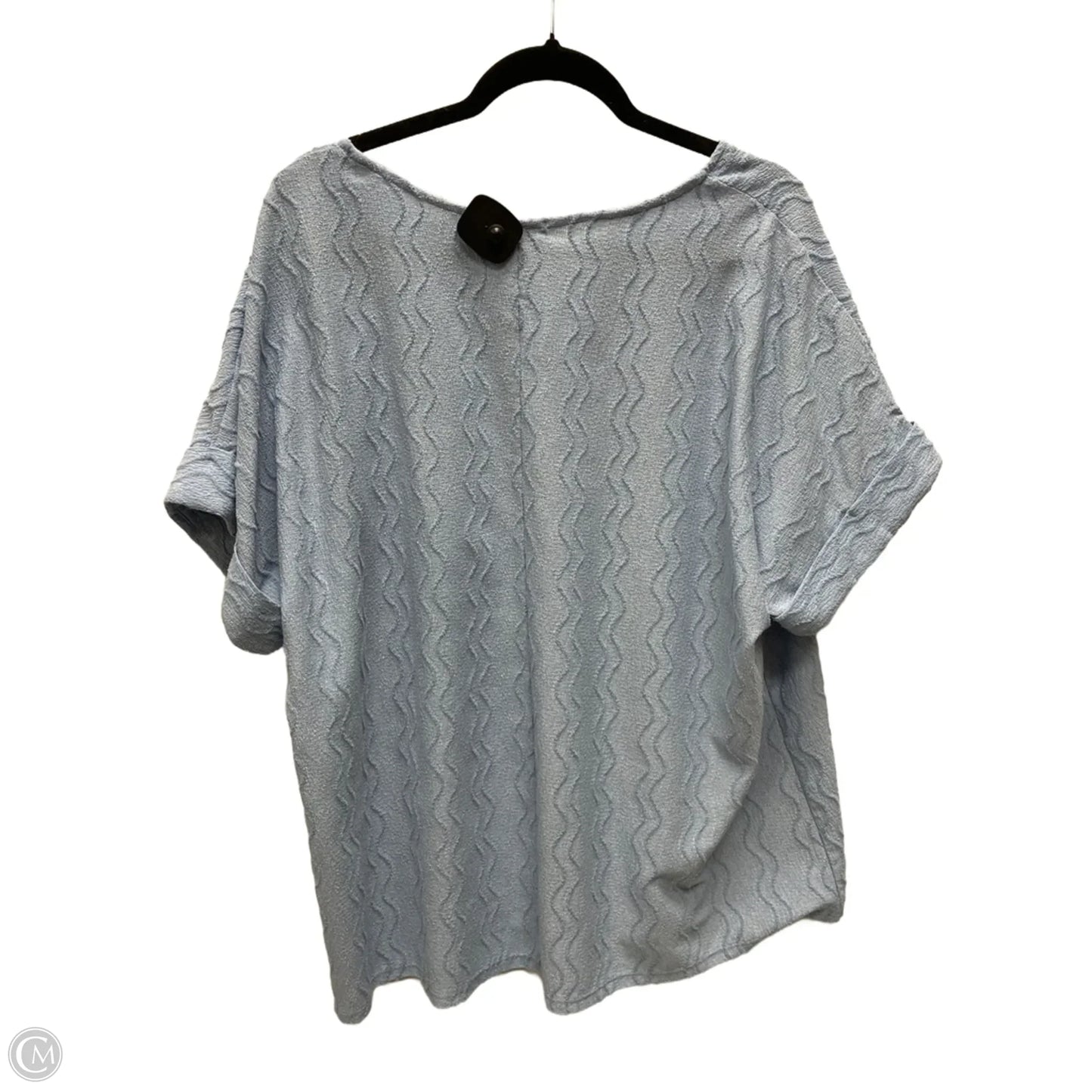 Top Short Sleeve By Andree By Unit In Blue, Size: 1x