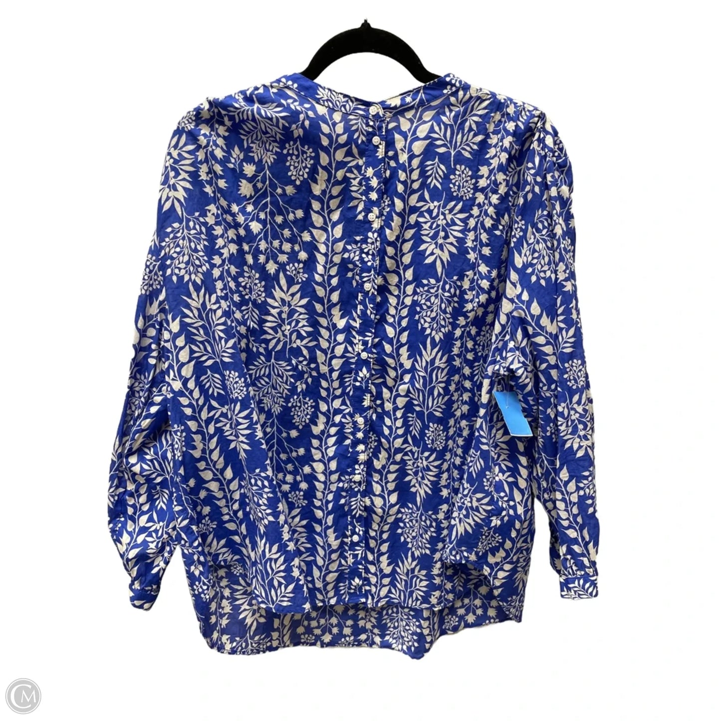 Top Long Sleeve By H&m In Floral Print, Size: L