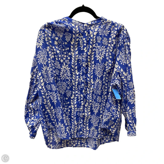 Top Long Sleeve By H&m In Floral Print, Size: L