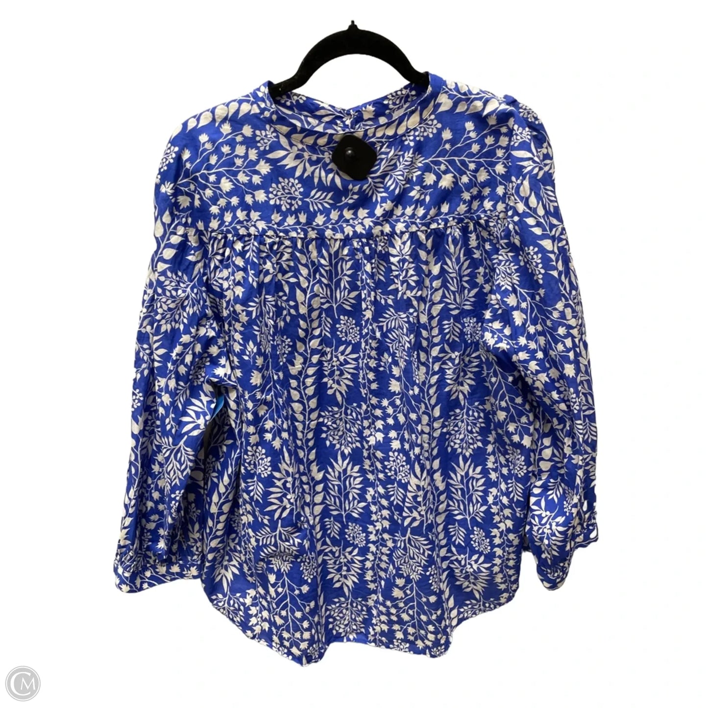 Top Long Sleeve By H&m In Floral Print, Size: L