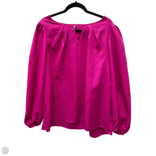 Blouse Long Sleeve By Shein In Pink, Size: 3x