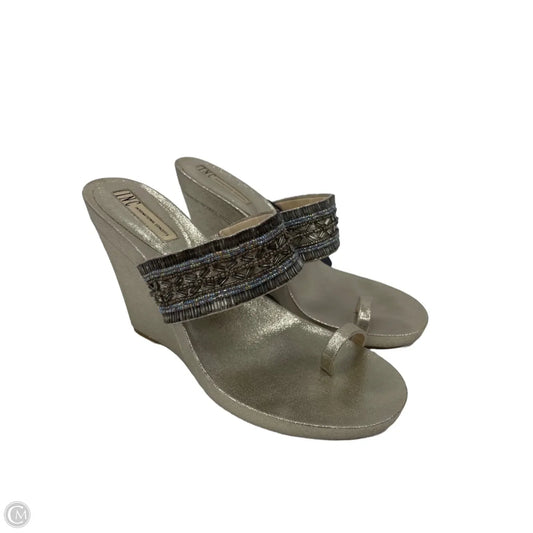 Shoes Heels Wedge By Inc In Gold, Size: 8.5
