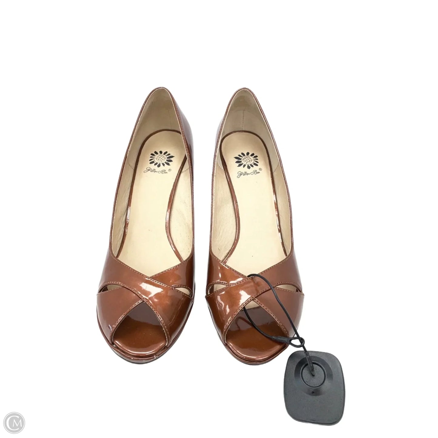 Shoes Heels Block By Yellow Box In Bronze, Size: 7.5