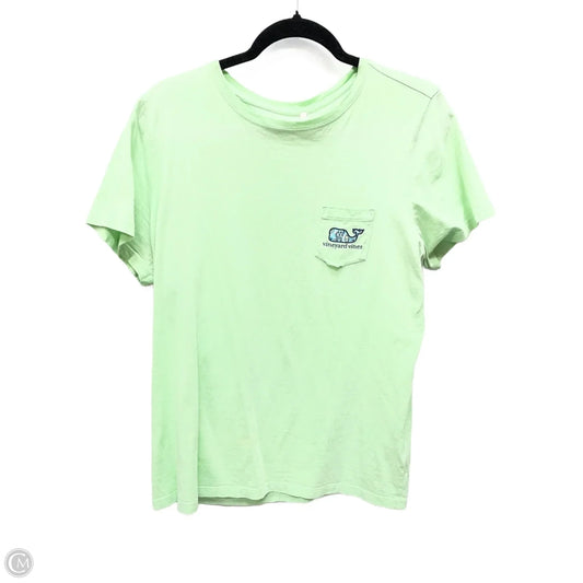 Top Short Sleeve By Vineyard Vines In Green, Size: L