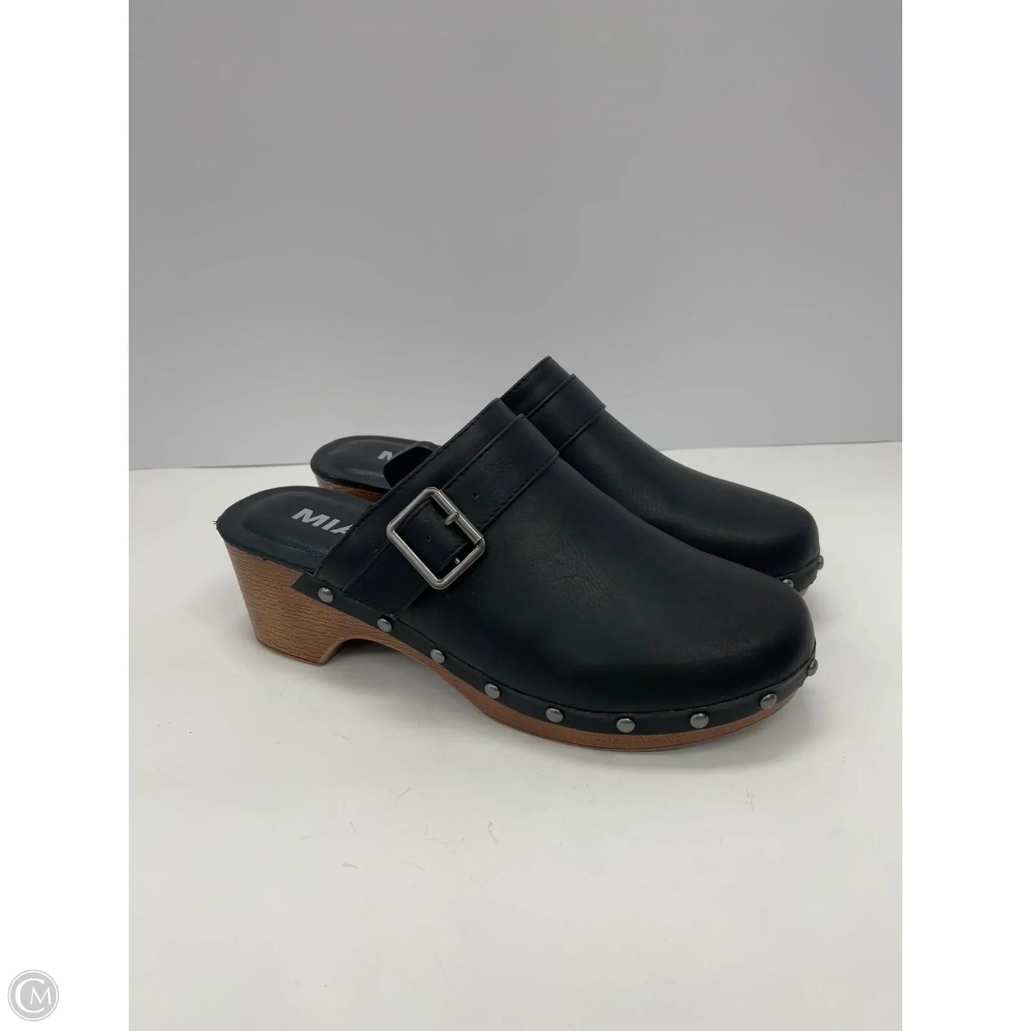 Shoes Heels Block By Mia In Black & Brown, Size: 8.5