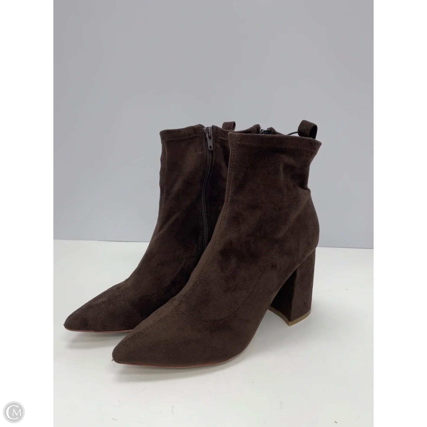 Boots Ankle Heels By Steve Madden In Brown, Size: 8.5