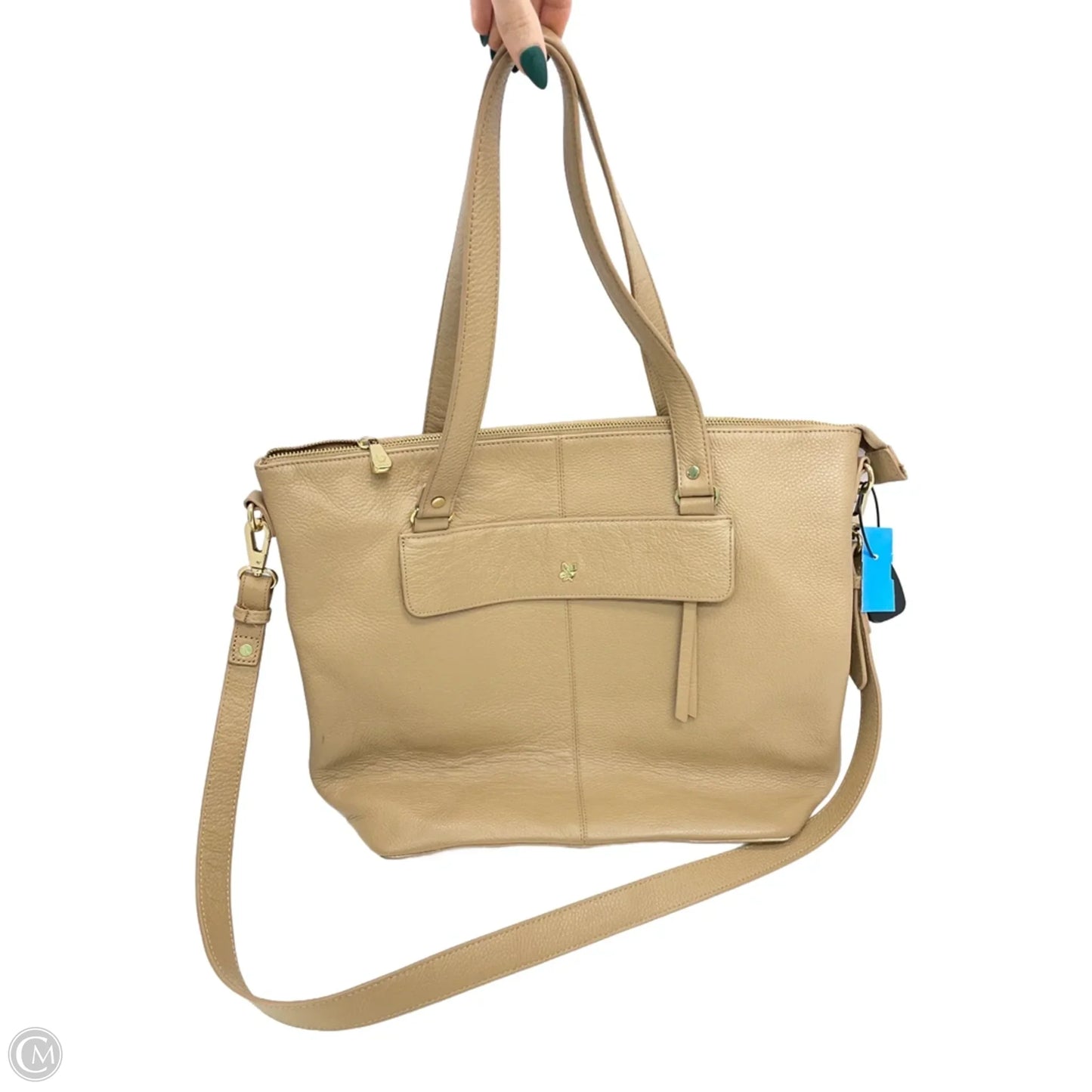 Handbag Leather By Cma, Size: Large