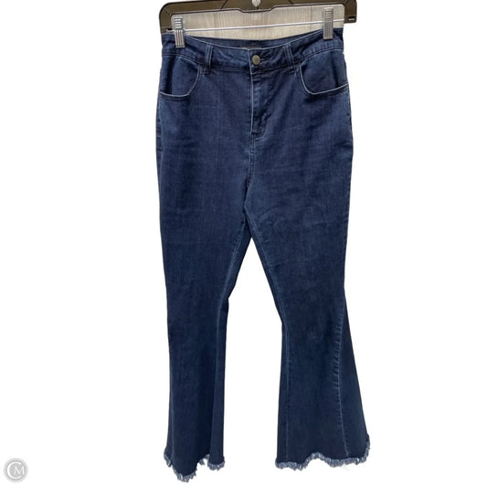 Jeans Flared By Versona In Blue Denim, Size: 4