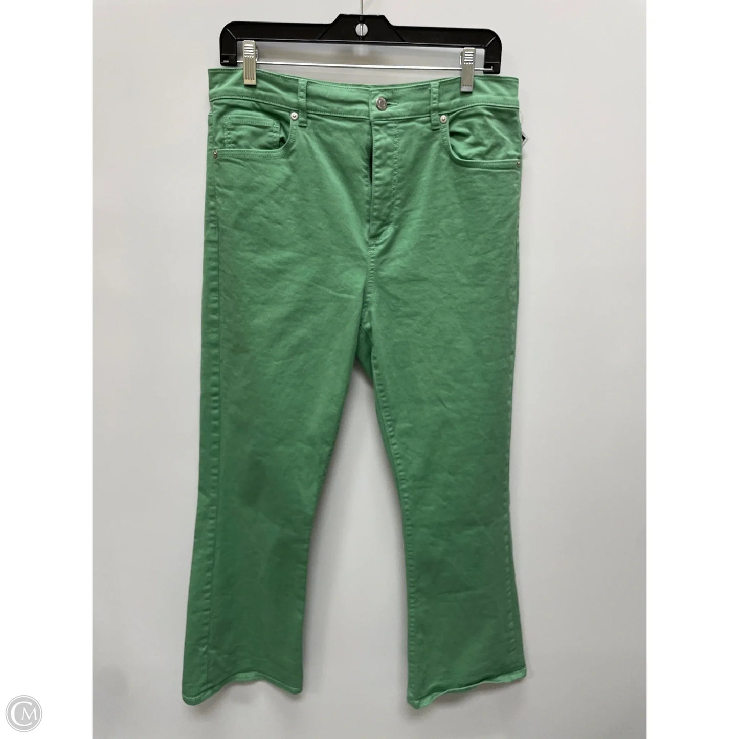 Jeans Straight By Loft In Green Denim, Size: 8
