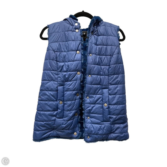 Vest Faux Fur & Sherpa By Soft Surroundings In Blue, Size: M