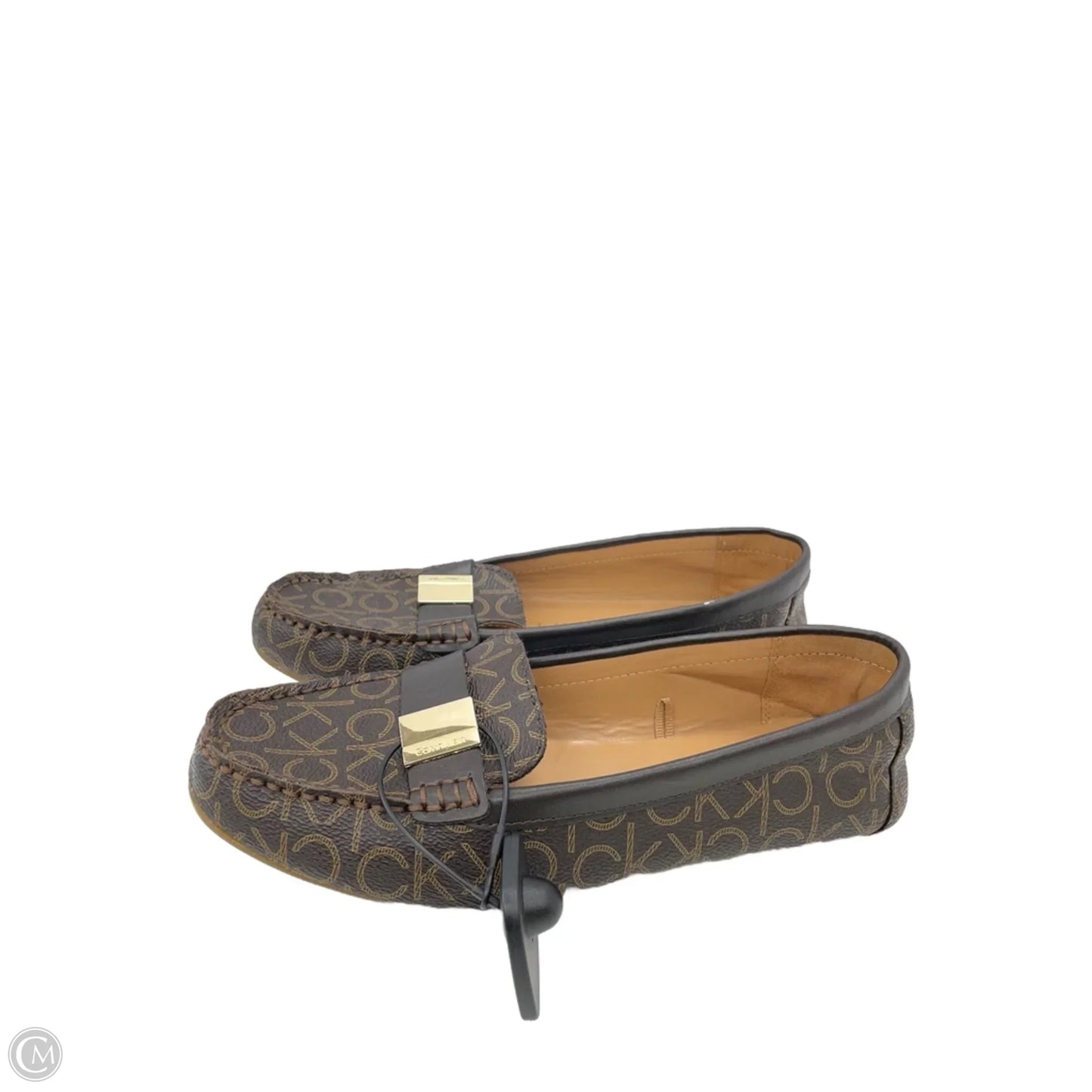 Shoes Flats By Calvin Klein In Brown, Size: 11