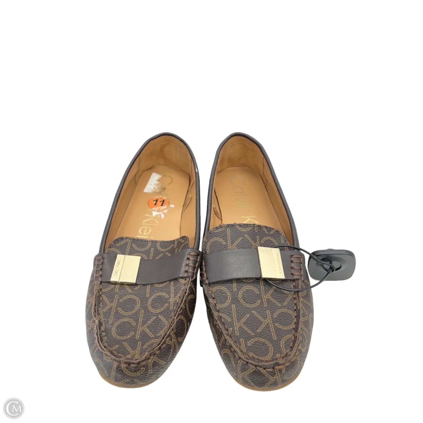 Shoes Flats By Calvin Klein In Brown, Size: 11
