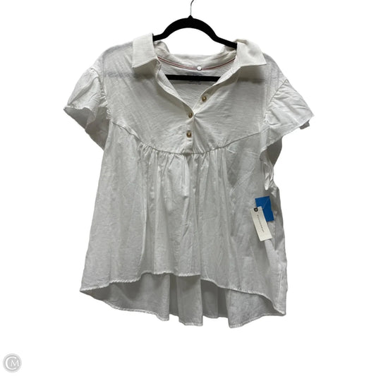 Top Short Sleeve By Pilcro In Cream, Size: L