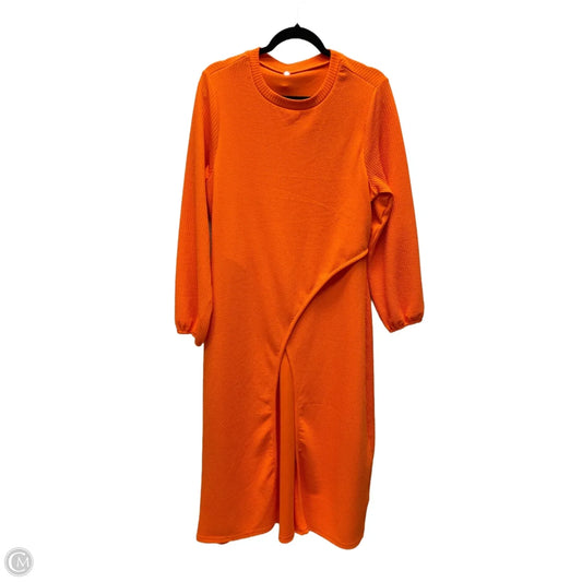 Dress Casual Maxi By Shein In Orange, Size: Xl