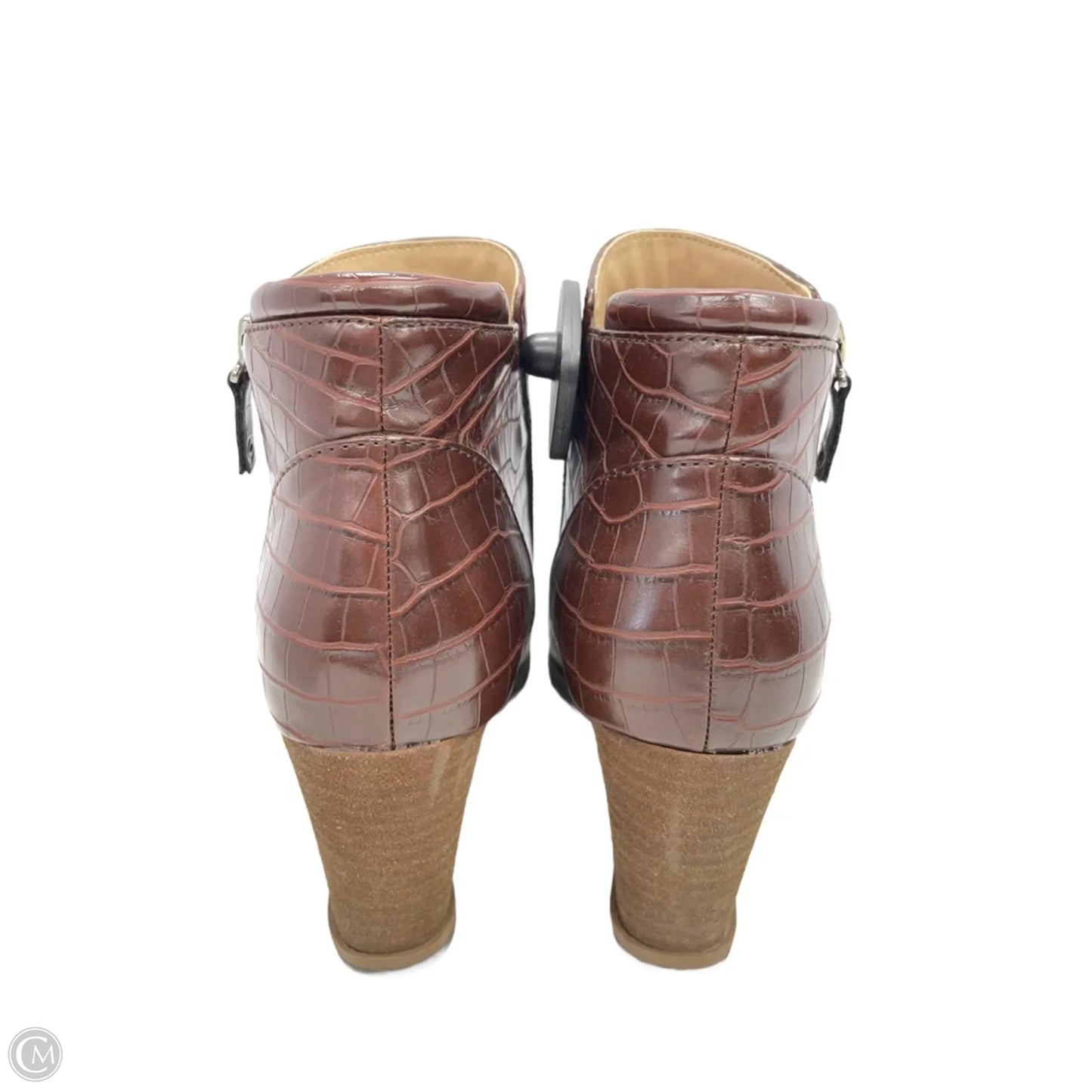 Boots Ankle Heels By Cmb In Brown, Size: 8.5