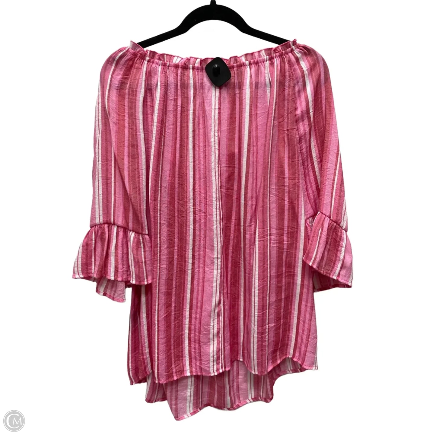 Top Short Sleeve By Unique Spectrum In Pink, Size: 2x