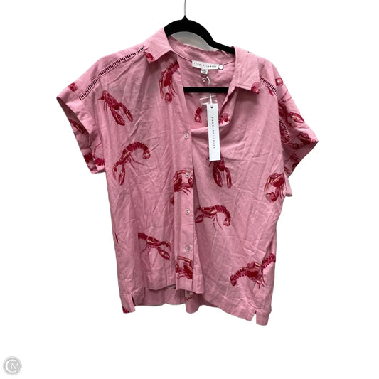 Top Short Sleeve By Jane And Delancey In Animal Print, Size: L