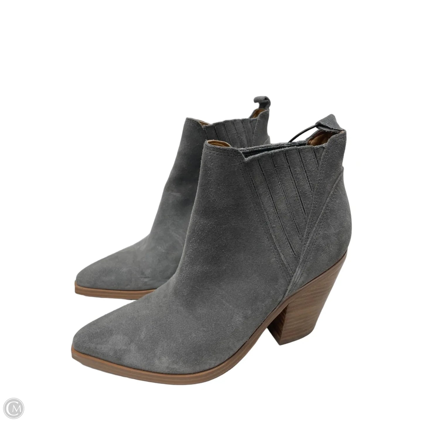 Boots Ankle Heels By Marc Fisher In Blue & Brown, Size: 7.5