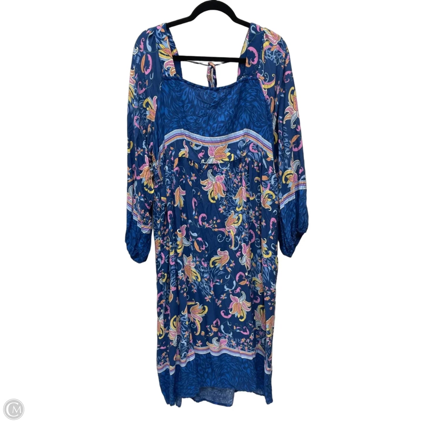 Dress Casual Midi By Suzanne Betro In Blue, Size: 4x