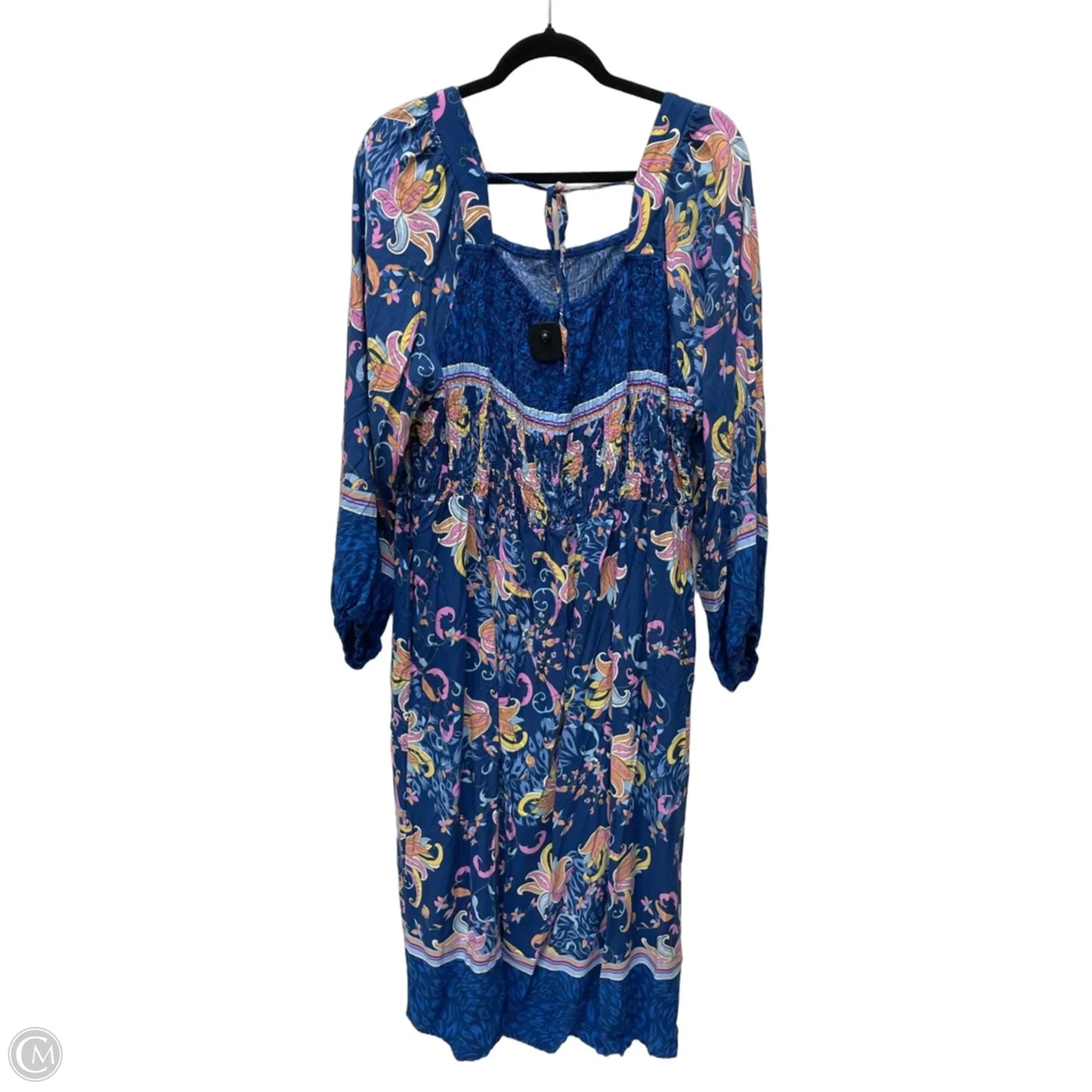 Dress Casual Midi By Suzanne Betro In Blue, Size: 4x