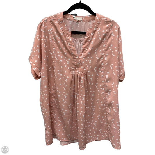 Top Short Sleeve By Easel In Polkadot Pattern, Size: M