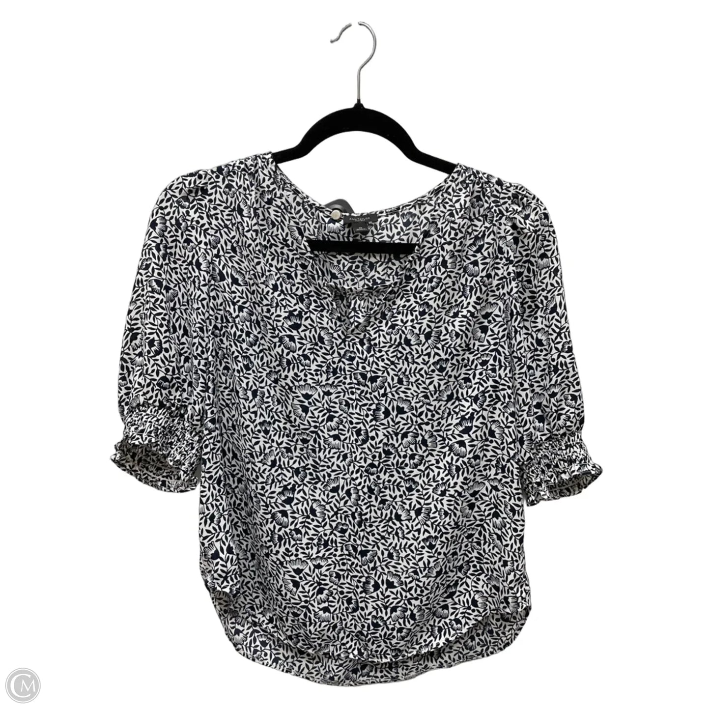 Top Short Sleeve By Ann Taylor In Floral Print, Size: Xs