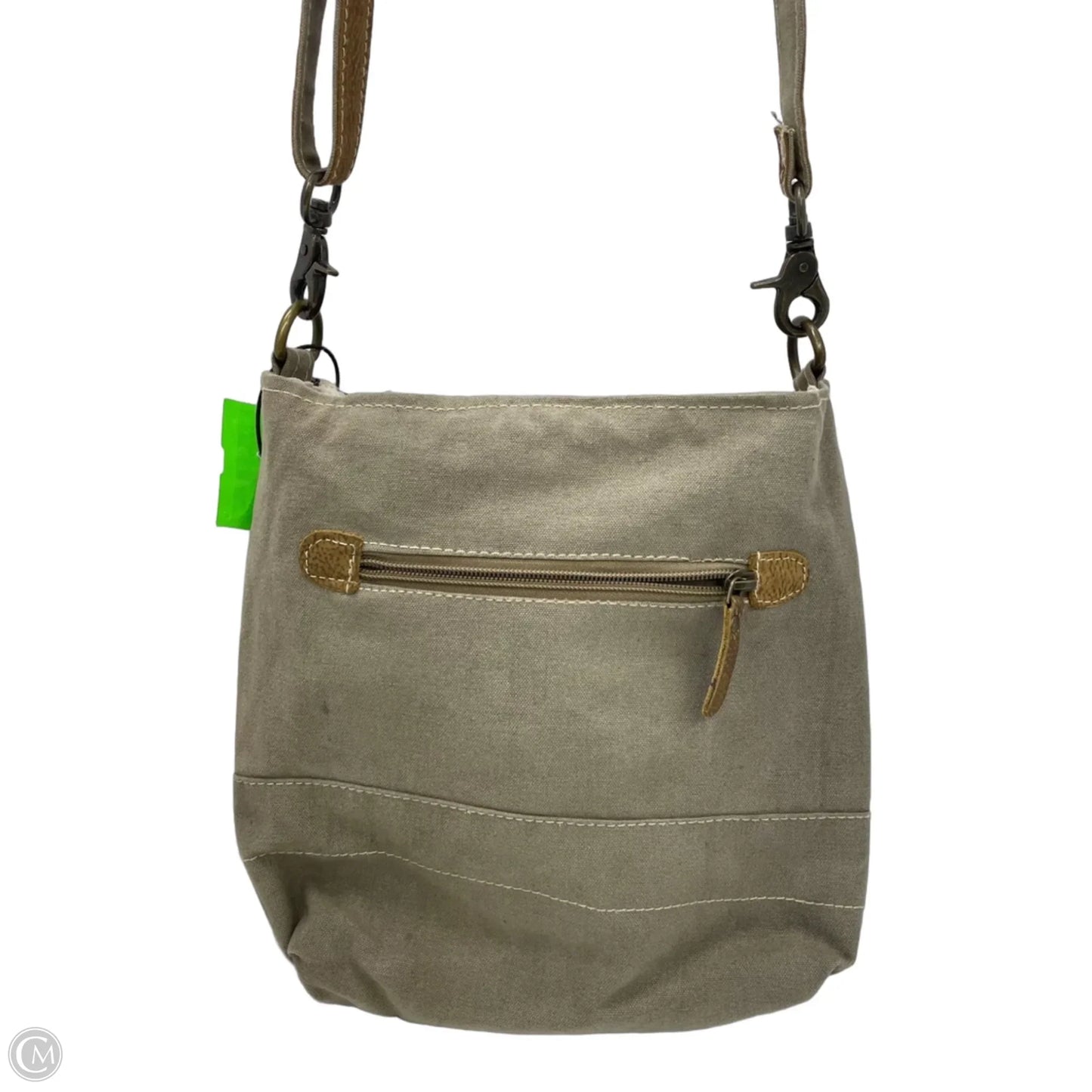 Crossbody Leather By Mystree, Size: Medium