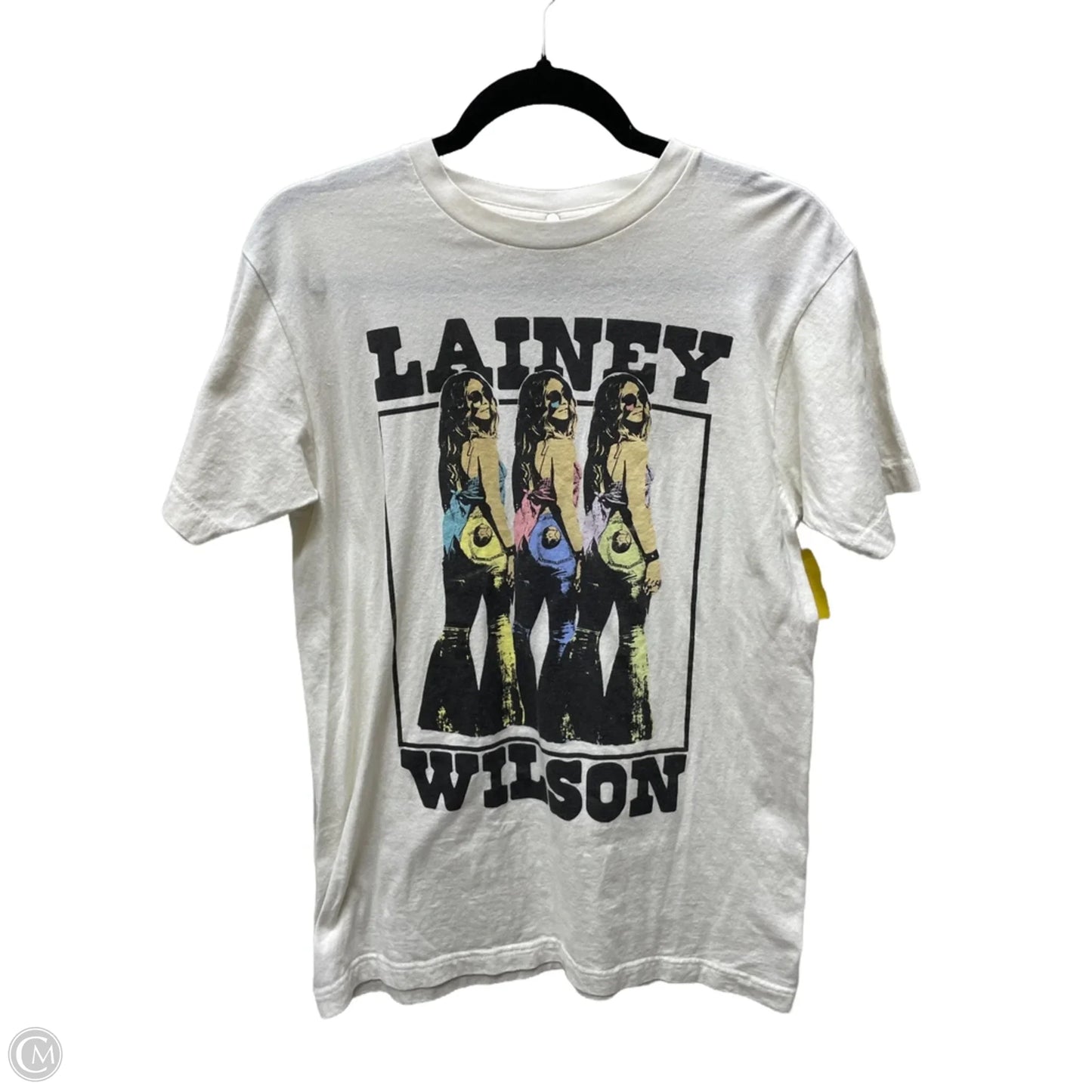 Top Short Sleeve By Clothes Mentor In Cream, Size: M