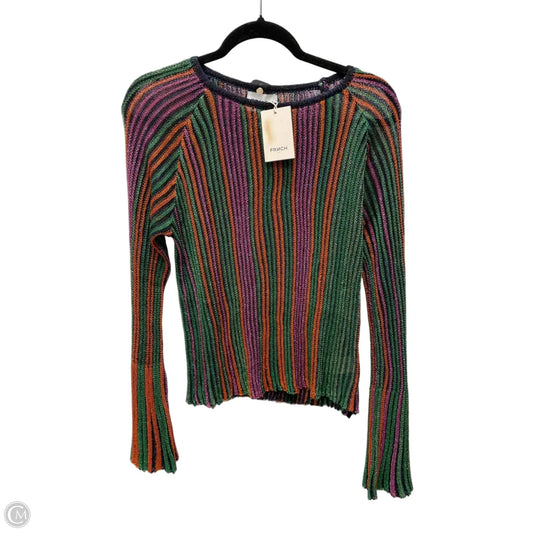 Top Long Sleeve By Frnch In Striped Pattern, Size: M