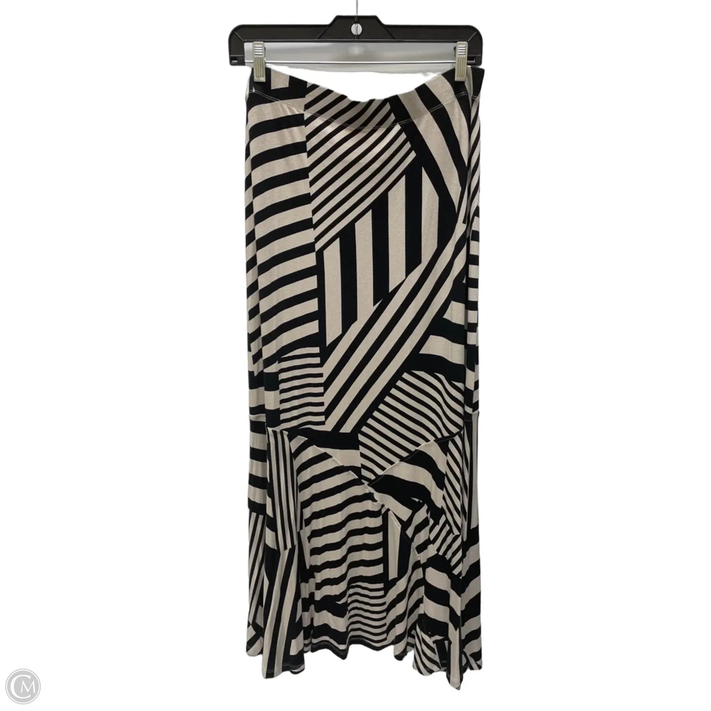 Skirt Midi By Chicos In Black & Brown, Size: M