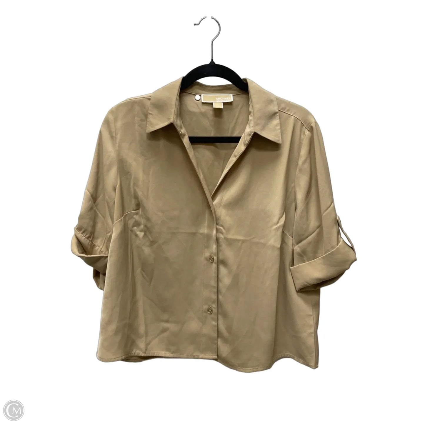 Top Short Sleeve By Michael By Michael Kors In Tan, Size: M