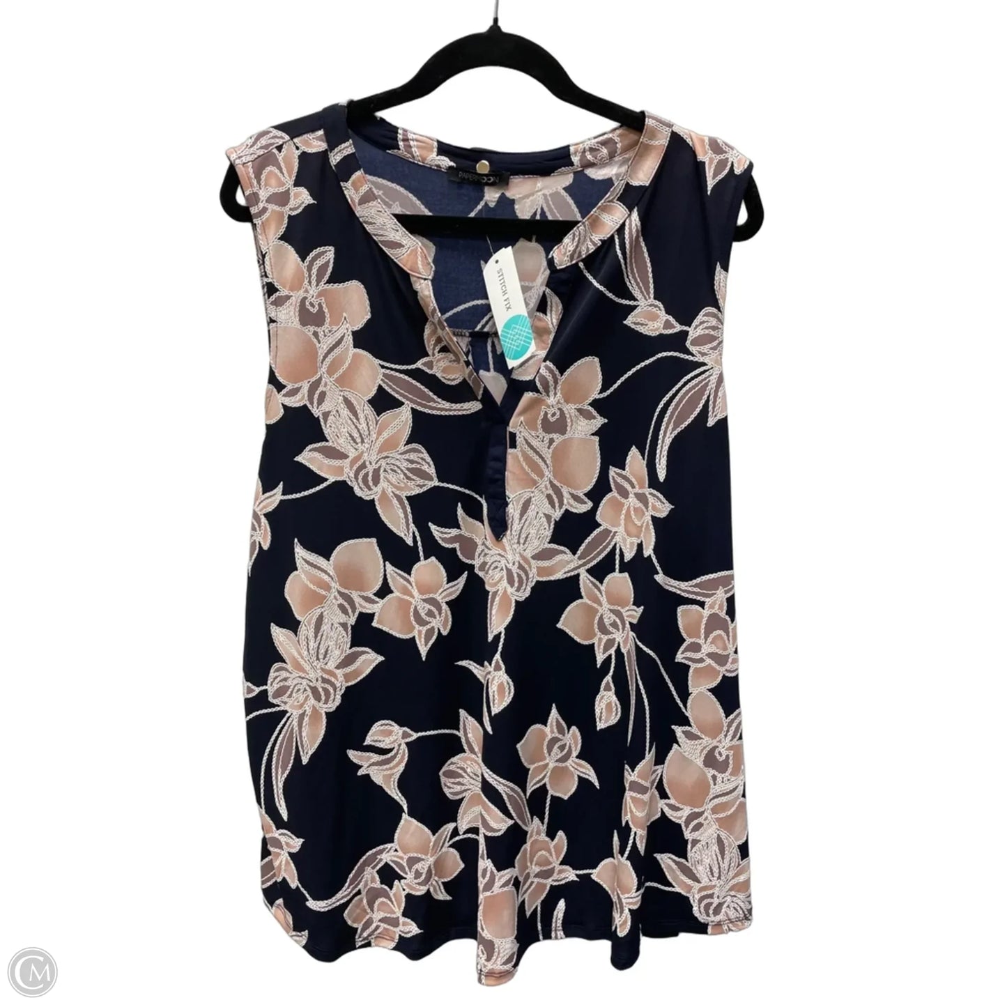 Blouse Sleeveless By Papermoon In Floral Print, Size: 3x