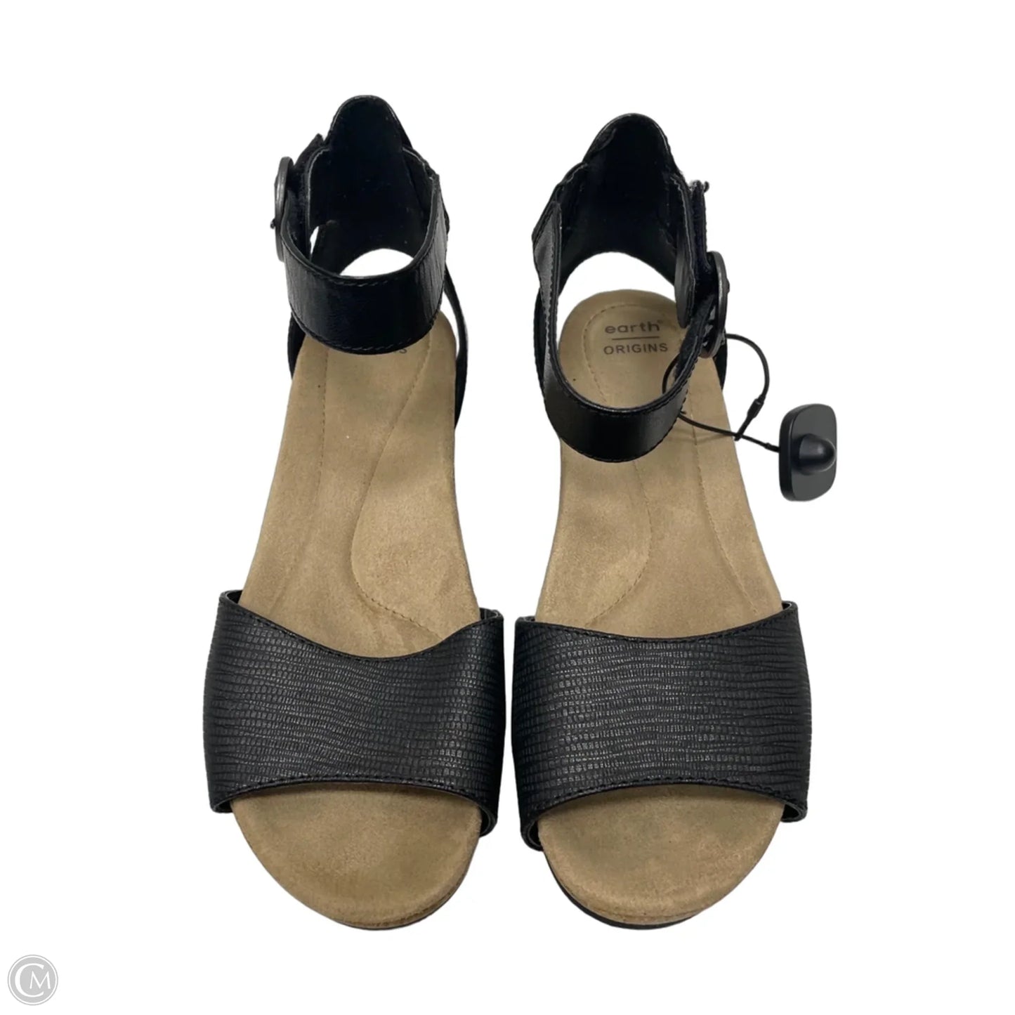 Sandals Heels Platform By Earth Origins In Black & Tan, Size: 10
