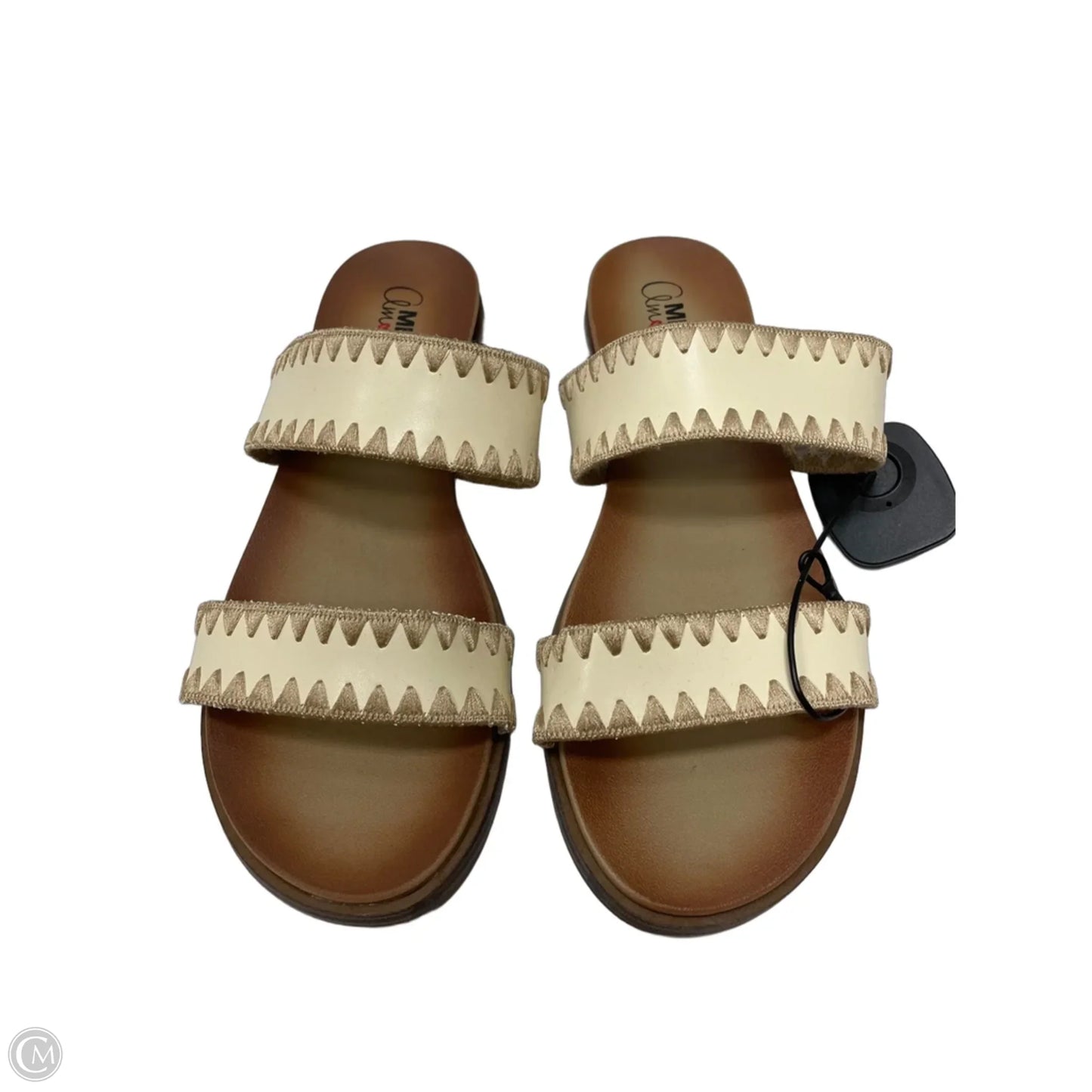 Sandals Flats By mia amore In Cream & Tan, Size: 10