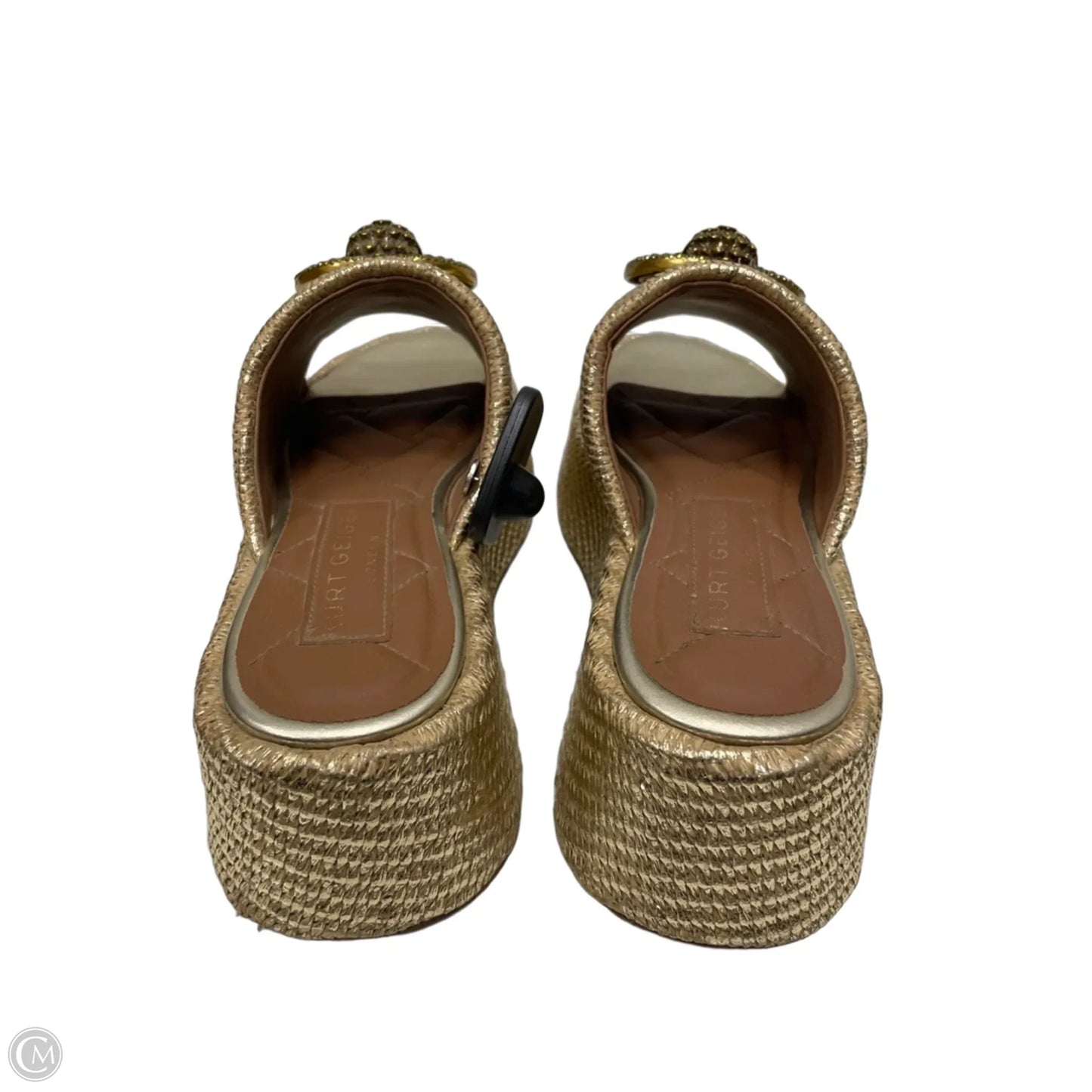 Sandals Designer By Kurt Geiger In Gold, Size: 7