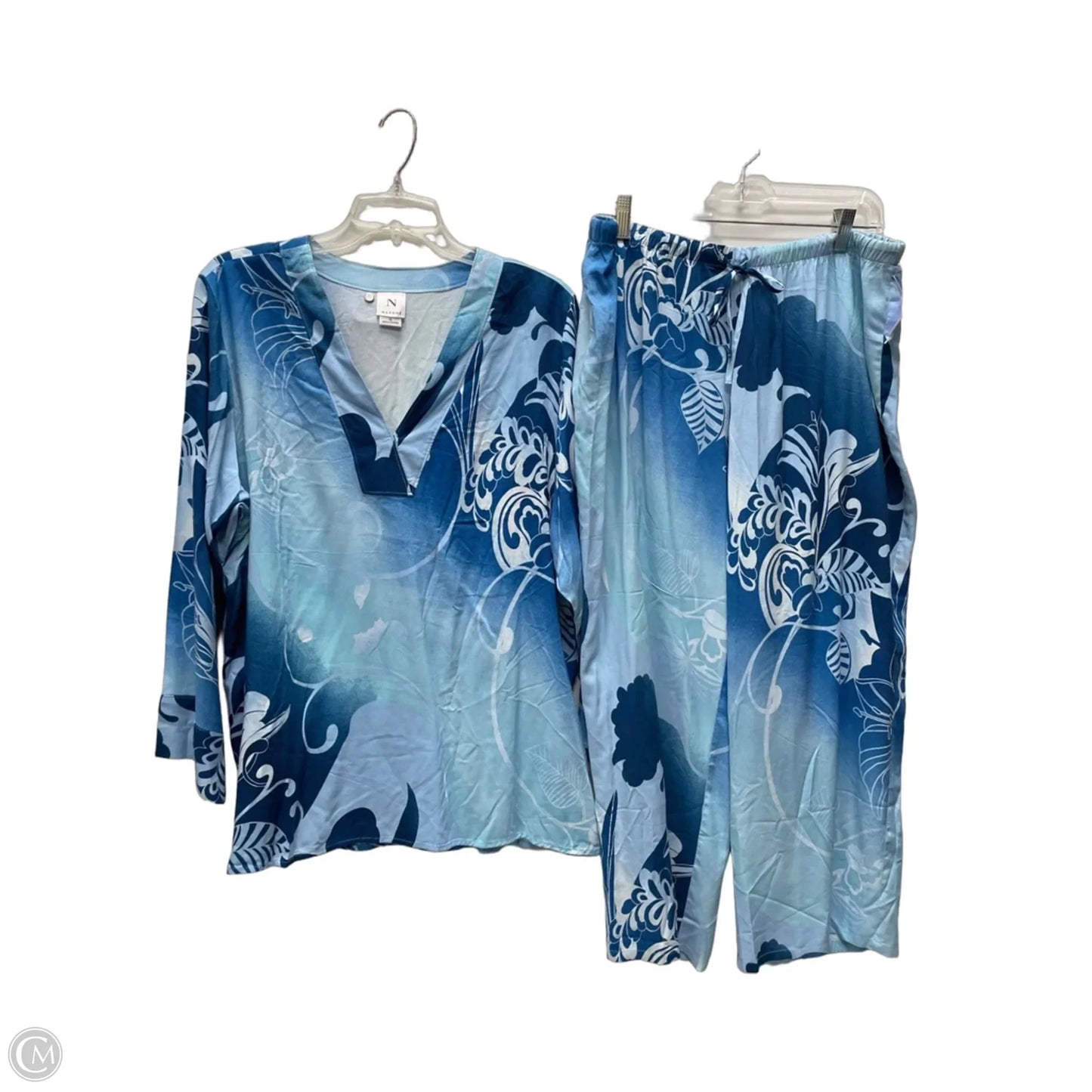 Pants Set 2pc By Natori In Blue, Size: Xl