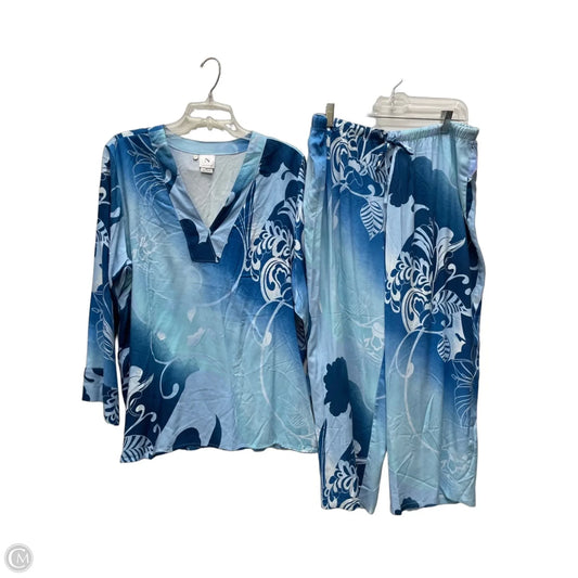 Pants Set 2pc By Natori In Blue, Size: Xl