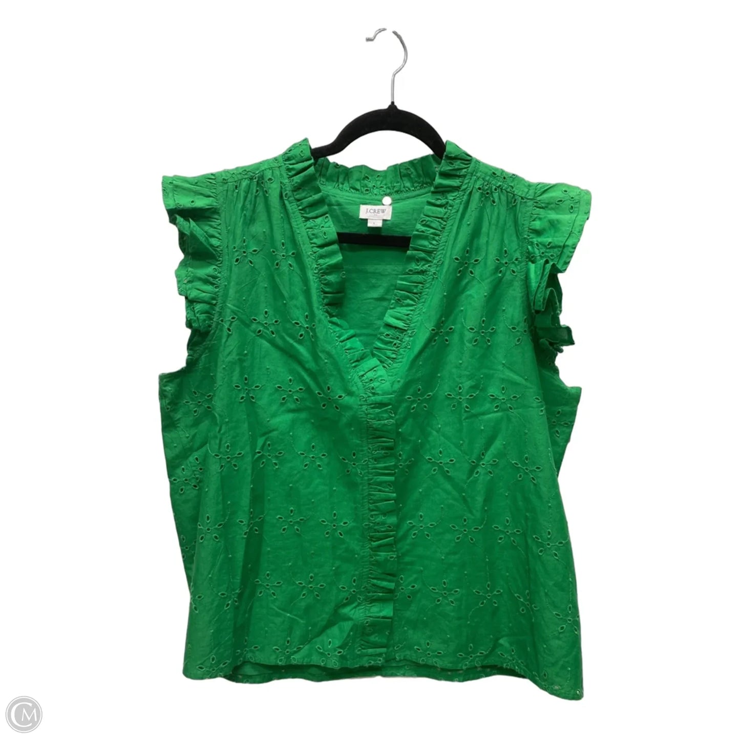 Top Short Sleeve By J. Crew In Green, Size: L