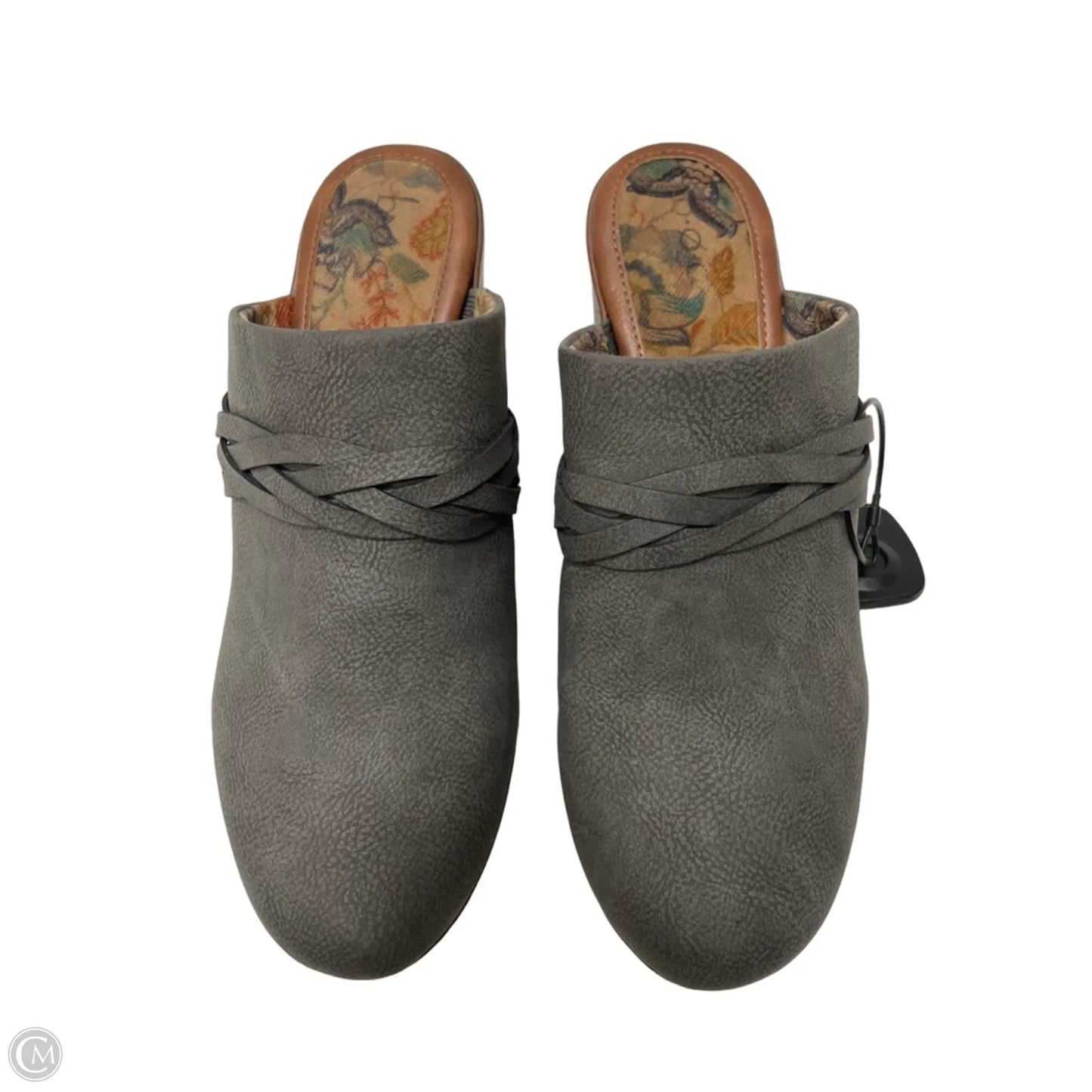 Shoes Heels Block By Boc In Grey & Tan, Size: 10