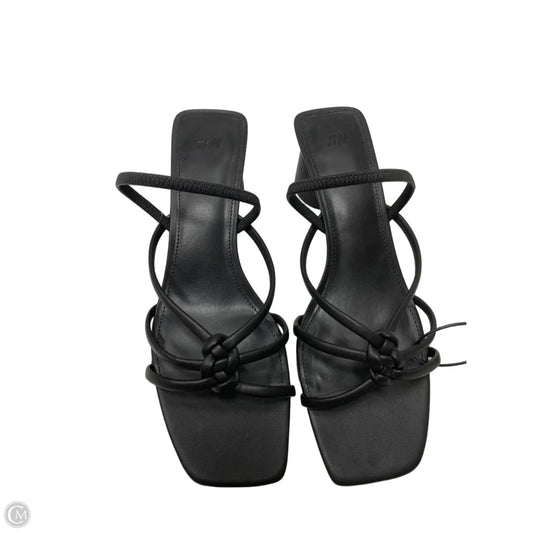 Sandals Heels Block By H&m In Black, Size: 10
