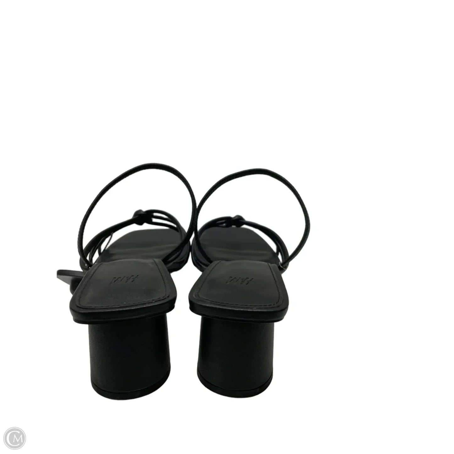 Sandals Heels Block By H&m In Black, Size: 10