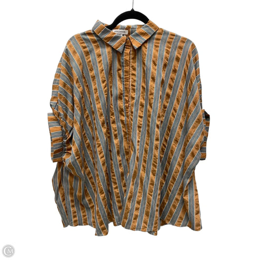 Top Short Sleeve By Anniewear In Striped Pattern, Size: S