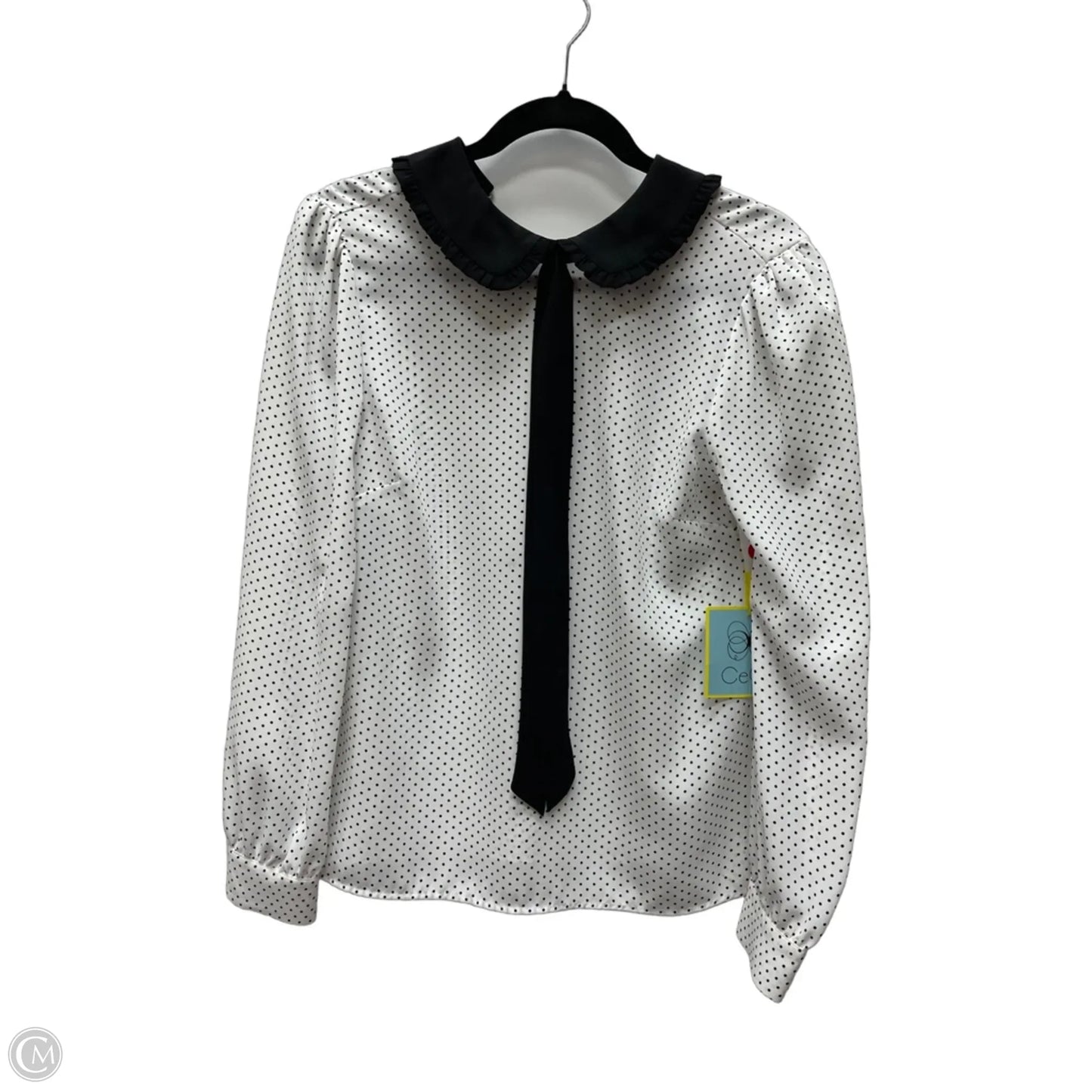 Top Long Sleeve By Cece In Polkadot Pattern, Size: Xs