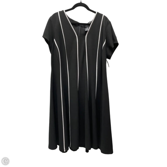 Dress Work By Ashley Stewart In Black & White, Size: 3x