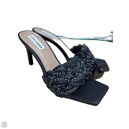 Sandals Heels Stiletto By Steve Madden In Black, Size: 10