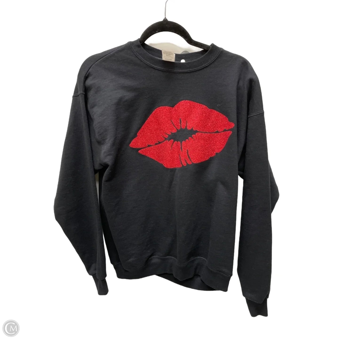 Sweatshirt Crewneck By Hanes In Black, Size: M