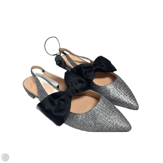 Shoes Flats By J. Crew In Black & Silver, Size: 8.5