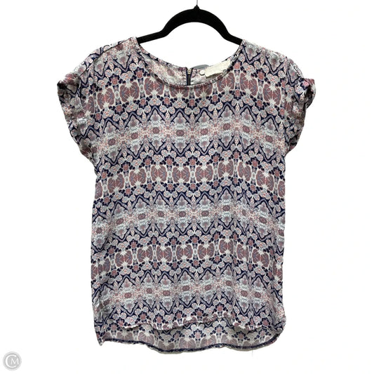 Top Short Sleeve By Pink Republic In Geometric Pattern, Size: S