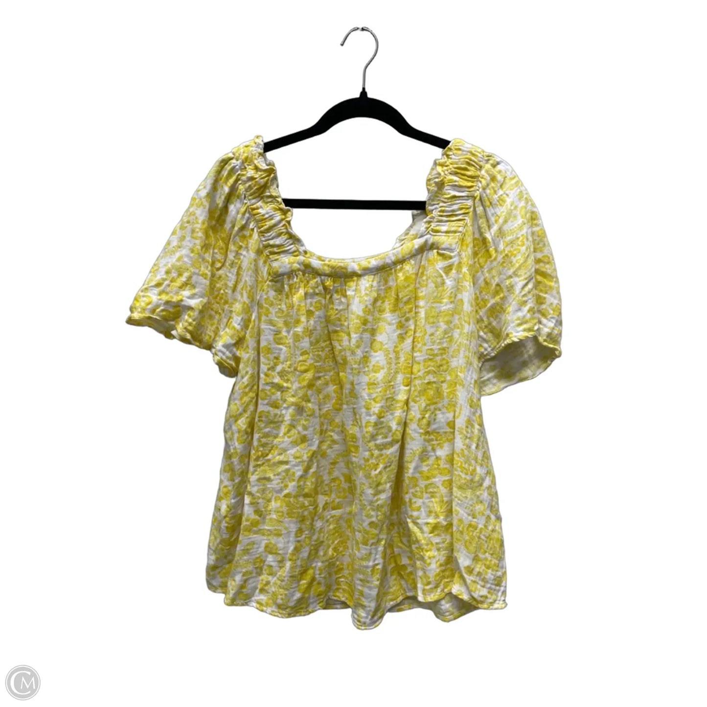 Top Short Sleeve By Style And Company In Floral Print, Size: 2x