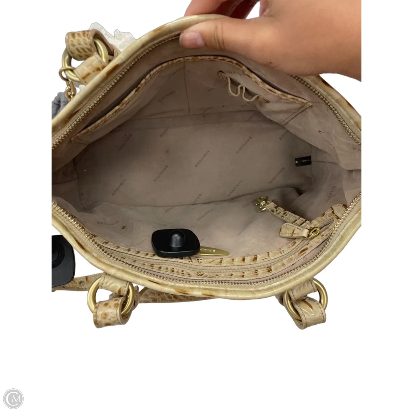 Handbag Designer By Brahmin, Size: Medium